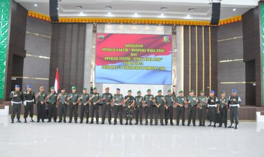 Kodim 0301/Pbr Mengikuti Sosialisasi Operasi Gaktib dan Yustisi di Wilayah Korem 031/WB