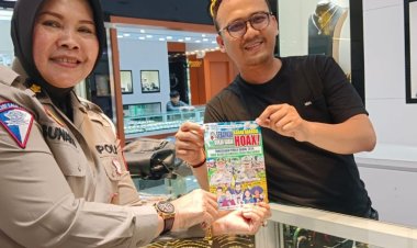 Garda Terdepan di Pamilu Damai 2024, Ditlantas Polda Riau Laksanakan Patroli Cooling system ke Toko Toko