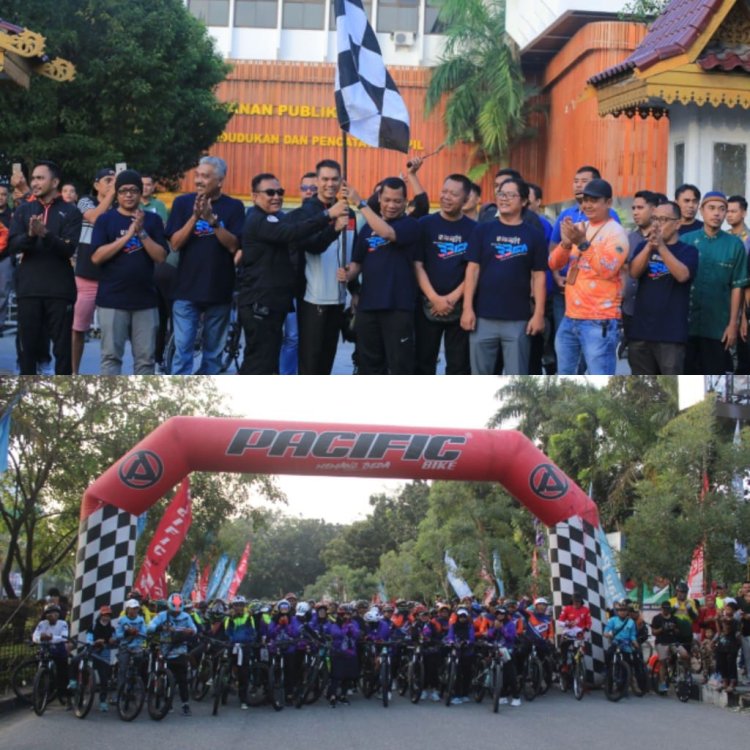Dandim 0301/Pbr Bersama Forkopimda Lepas Peserta Riau Pos Fun Bike 