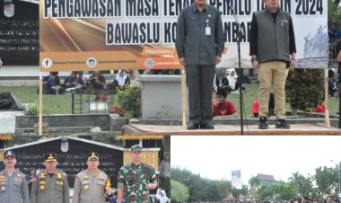 Dandim 0301/Pbr Hadiri Apel Siaga Pengawasan Masa Tenang Pemilu 2024