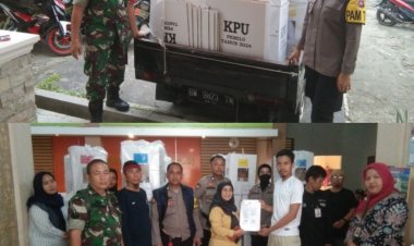 Babinsa Kodim 0301 PBR Kawal Hasil Surat Suara ke PPK Kecamatan