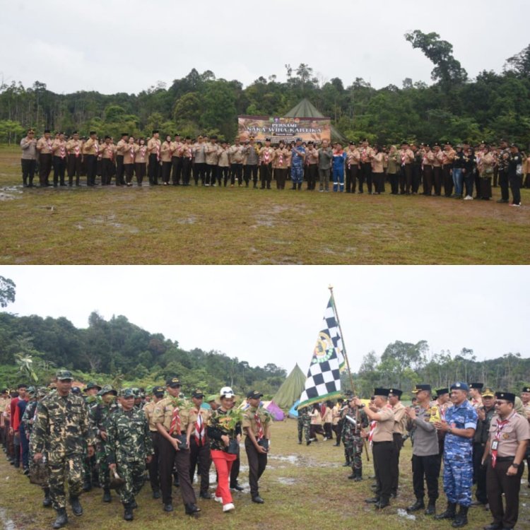 Dandim 0301/Pbr Hadiri Pembukaan Perkemahan Persami Saka Wira Kartika Korem 031/WB.