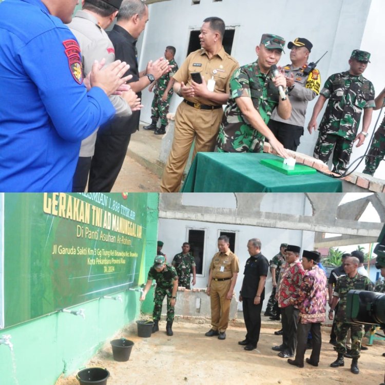 Dandim 0301/Pbr Hadiri Launching Program  "Manunggal Air " Korem 031/WB Sebagai Bentuk Hadir Negara Bagi Masyarakat