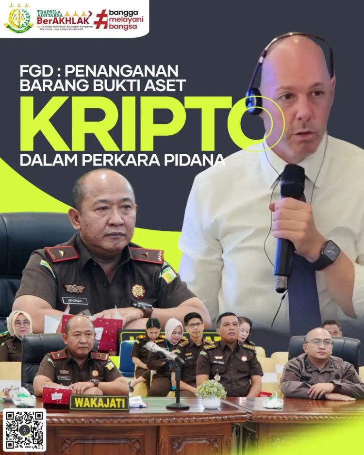 Wakil Kepala Kejaksaan Tinggi Riau mengikuti Kegiatan FGD Penanganan Barang Bukti Aset Kripto Dalam Perkara Pidana secara virtual
