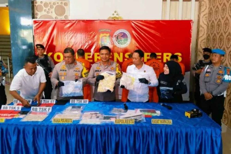 Jaringan Narkoba AntarProvinsi Diringkus Jajaran Polresta Bandar Lampung