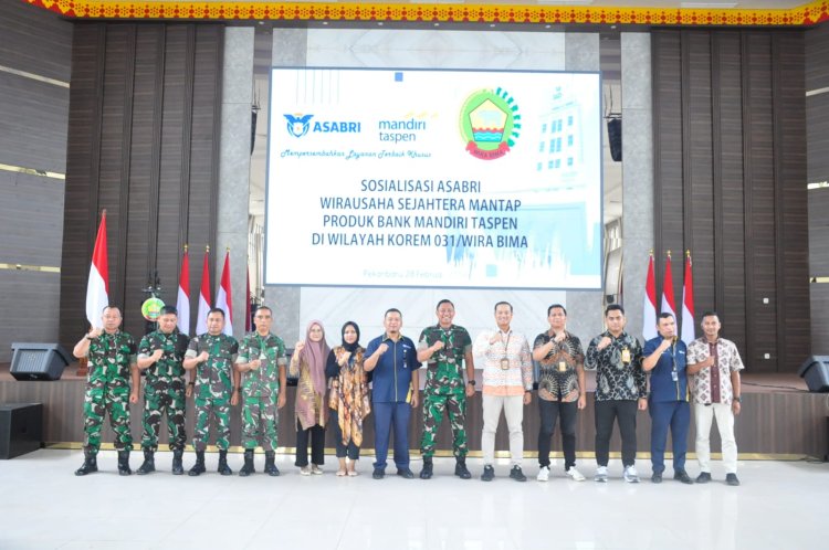 Personel Kodim 0301/Pbr Ikuti Sosialisasi PT Asabri dan Bank Mandiri Taspen