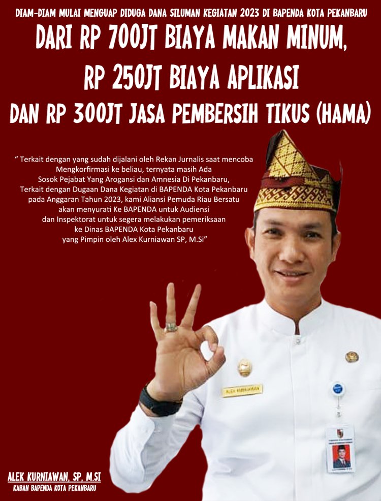 Ganasss Wak.. Ternyata 2023 Banyak Anggaran Siluman di BAPENDA Kota