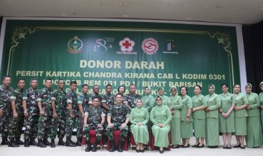 HUT PERSIT KE 78, KODIM 0301/PBR GELAR DONOR DARAH