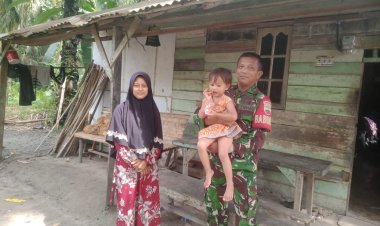 Babinsa Kodim 0301/Pbr Pantau Pasien Stunting di Wilayah Binaan