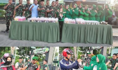 Keluarga Besar Kodim 0301/Pbr Berbagi Takjil