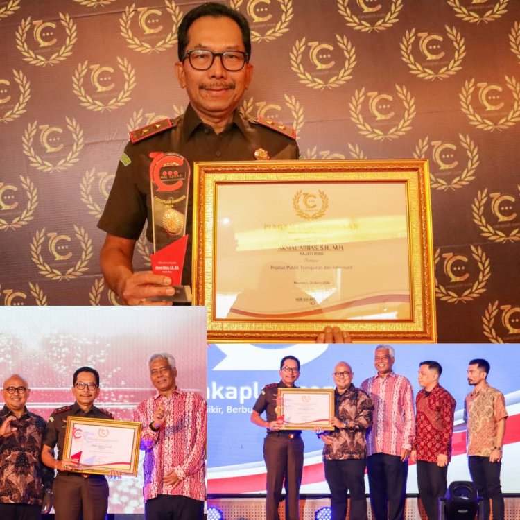 Kepala Kejaksaan Tinggi Riau Meraih Penghargaan Cskaplah Awards 2024