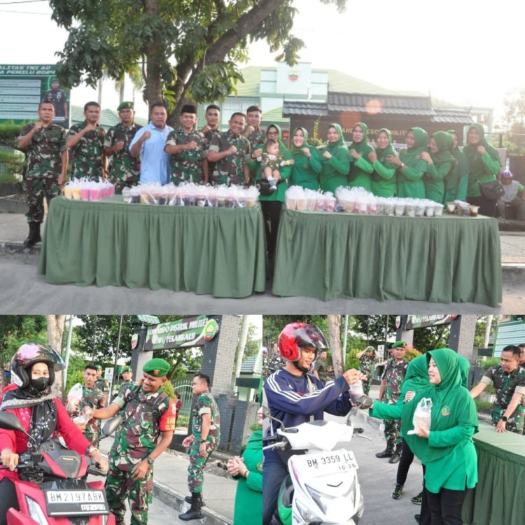 Keluarga Besar Kodim 0301/Pbr Berbagi Takjil