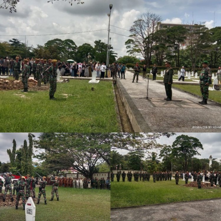 Kodim 0301/Pbr Melaksanakan Upacara Pemakaman Secara Militer Veteran Kemerdekaan RI 