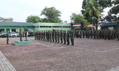 Pasiren Wakili Dandim Laksanakan Apel Pengecekan Pasukan Cuti Gelombang Pertama 