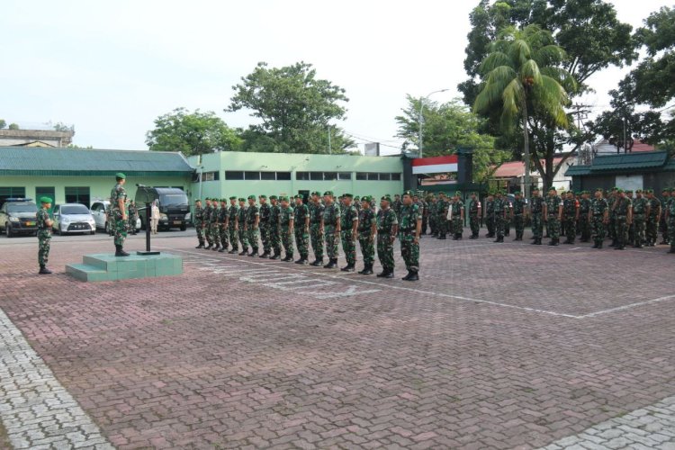 Pasiren Wakili Dandim Laksanakan Apel Pengecekan Pasukan Cuti Gelombang Pertama 