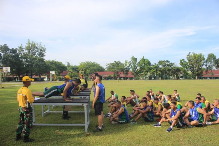 Personel Kodim 0301/Pbr Laksanakan Tes Samapta Periodik 1 TA 2024.