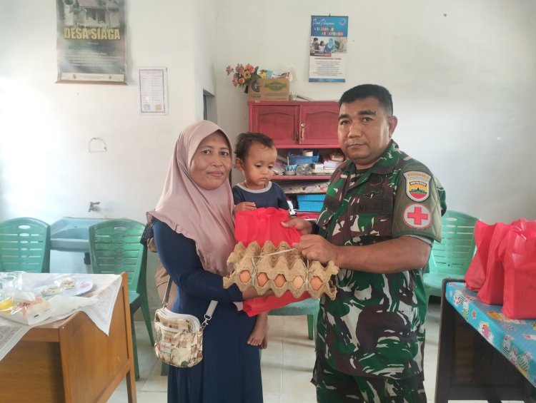 Satgas TMMD Ajak Warga Meranti Pandak Cegah Penyebaran Stunting