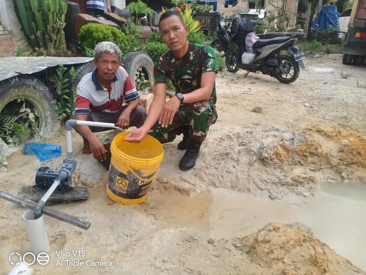Satgas TMMD Bantu Warga Buat Air Bersih