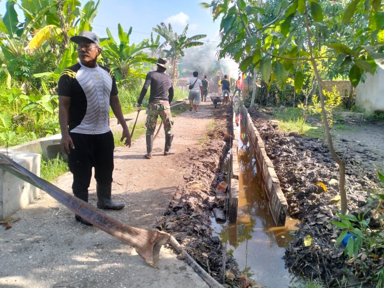 Satgas TMMD Bangun Drainase di Jalan Hiu Ruas 11 Guna Kurangi Banjir