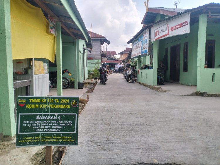 Jelang Penutupan TMMD, Semenisasi Jalan Ruas 8 dan 9 Selesai 100 Persen Dikerjakan