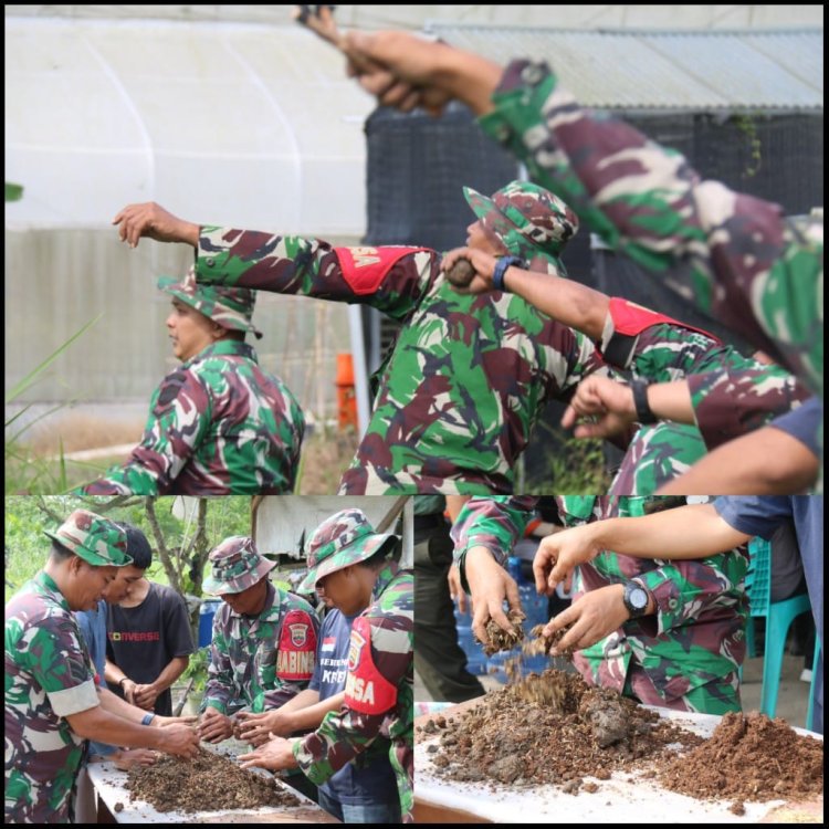 Menyatu Dengan Alam, Kodim 0301/Pbr Lakukan Pembuatan Seed Ball