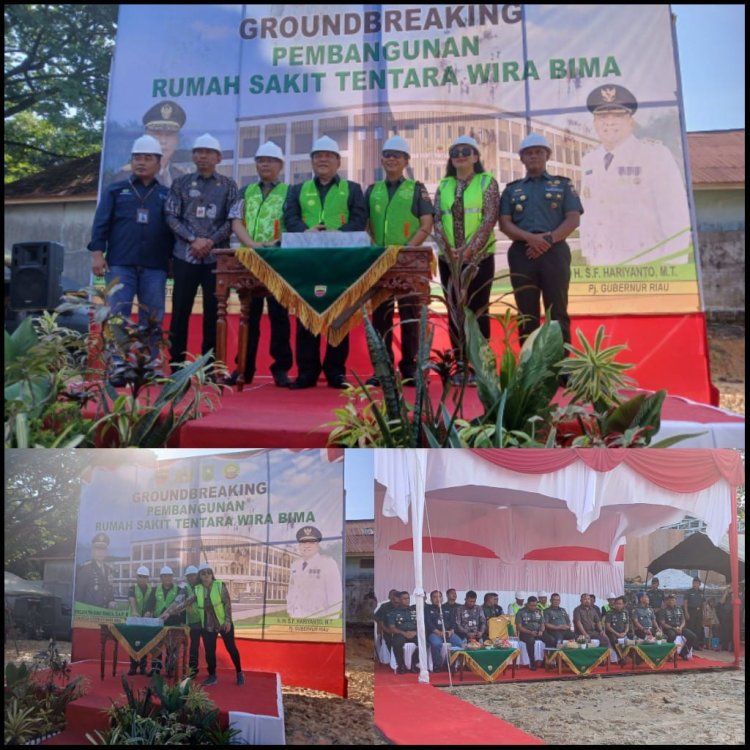 Kasdim Wakili Dandim 0301/Pbr Peletakan Batu Pertama RST III Pekanbaru 