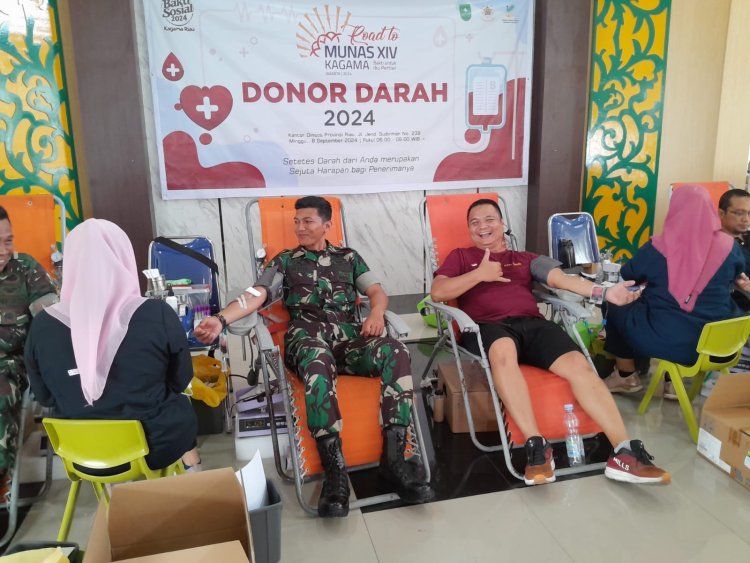Babinsa Kodim 0301/Pbr Ikut Donor Darah Bentuk Empati Pada Sesama