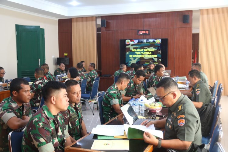 Kodim 0301/Pbr Menerima Kunjungan Tim Audit Kinerja Itjenad