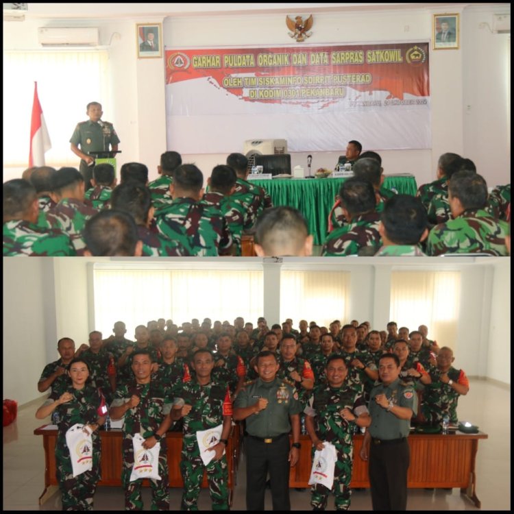 Kodim 0301/Pbr Menerima Kunjungan Wadan Pusterad 