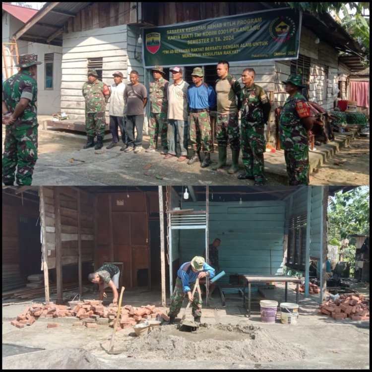 Kodim 0301/Pbr Wujudkan Hunian Layak Bagi Warga Melalui Program RTLH
