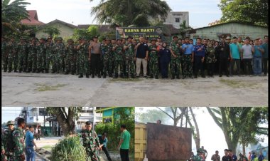 Peringati Hari Juang TNI AD, Kodim 0301/Pbr Lakukan Karya Bakti 