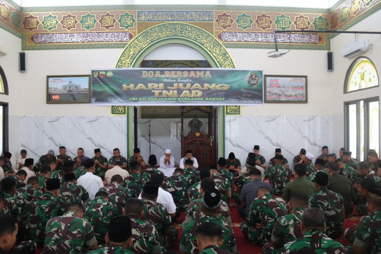 Dandim 0301/Pbr Hadiri Do'a Bersama Dalam Rangka Hari Juang TNI AD ke-79
