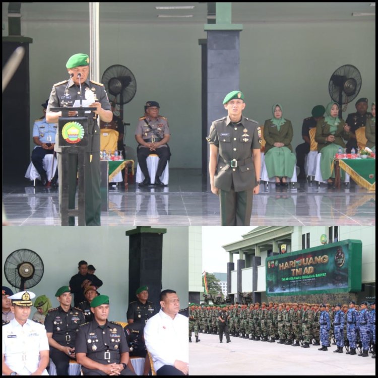Dandim 0301/Pbr Hadiri Upacara Hari Juang TNI AD Tahun 2024