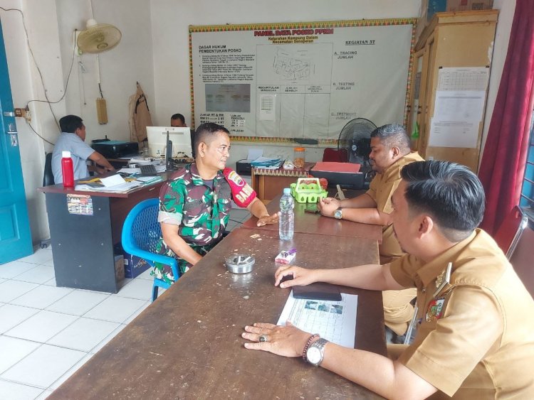 Babinsa Kodim 0301/Pbr Tingkatkan Sinergitas Melalui Komsos Bersama Lurah