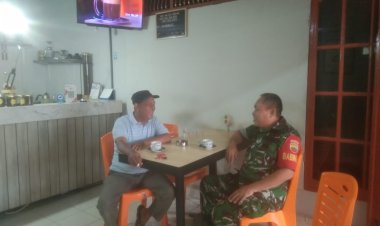 Babinsa Kodim 0301/Pbr Ajak Masyarakat Tingkatkan Keamanan Jelang Ramadhan