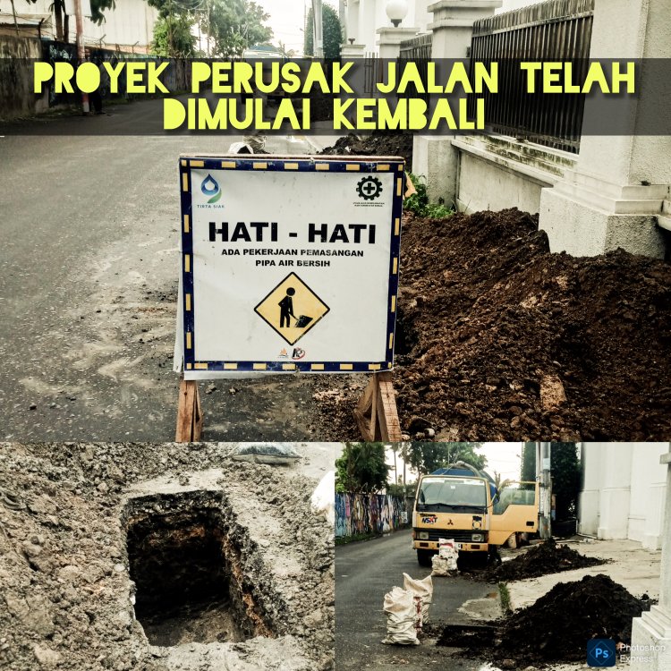 Pekerjaan Galian Pipa PT BUMD Tirta Siak Rusak Jalan Pekanbaru: Ketidakpedulian atau Kelalaian?
