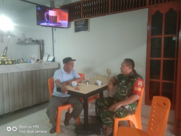 Babinsa Kodim 0301/Pbr Ajak Masyarakat Tingkatkan Keamanan Jelang Ramadhan