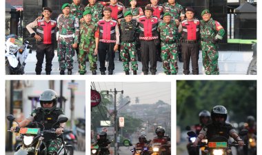 Cegah Tindakan Kriminal dan Gangguan Kamtibmas, Kodim 0301/Pbr dan Polresta Laksanakan Patroli Bersama