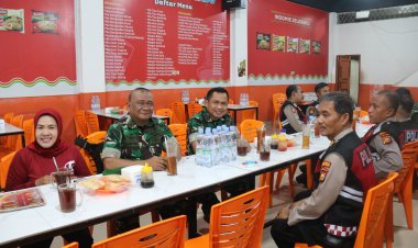 Pererat Sinergitas dan Silaturahmi,Pers Kodim Dan Polresta Buka Bersama