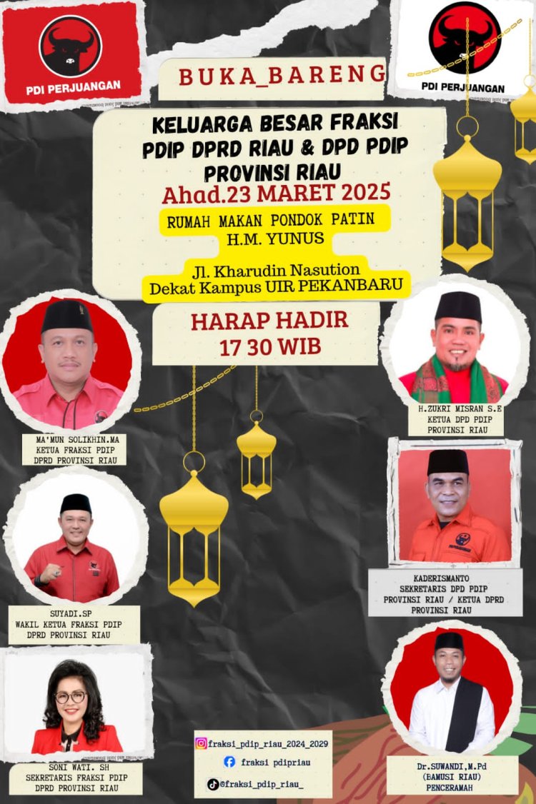 Kader PDIP Riau Merasa Buka Bersama Petinggi Khianati Amanah Mereka
