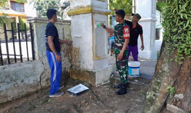 Jalin Keakraban,Babinsa Kodim 0301/Pbr Laksanakan Gotong royong dan halal bihalal bersama Warga