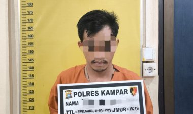 Polres Kampar Amankan Pelaku Penggelapan Motor, Komitmen Nyata Berikan Rasa Aman Pada Masyarakat