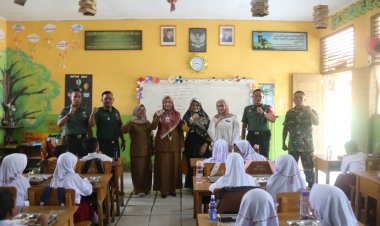 Kodim 0301/Pekanbaru Salurkan Program Makan Bergizi untuk 105 Siswa SDN 115 Pekanbaru