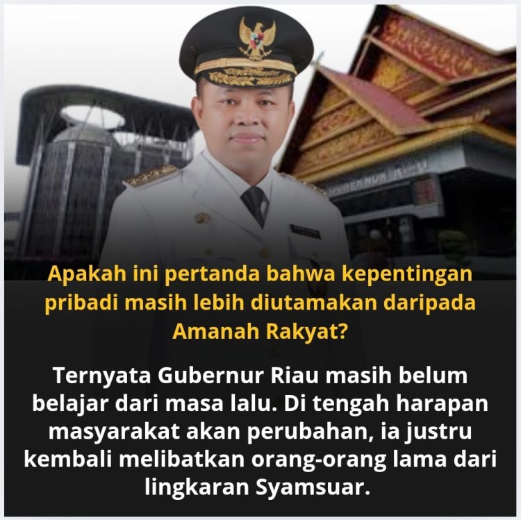 Gubri Abdul Wahid Terkesan Bersih Bersih Kabinet Melalui Pelantikan Eselon, Wagub Lebih Memilih Kepercayaan Masyarakat untuk Membangun Riau