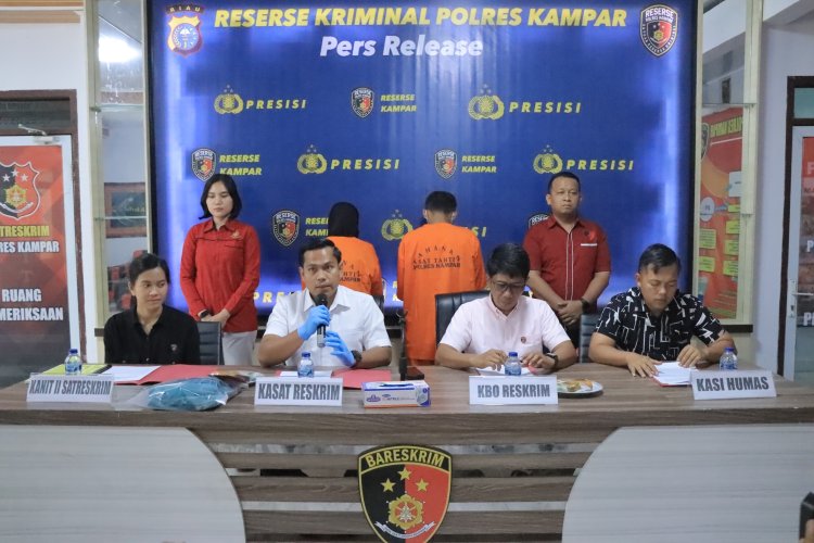 Polres Kampar Ungkap Kasus Pencabulan dan Persetubuhan Anak Yang Menyedihkan,dua Tersangka Ditahan