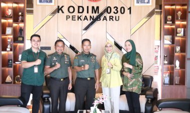 Perkuat Sinergi, Kodim 0301/Pekanbaru Terima Kunjungan RS Awal Bros A. Yani