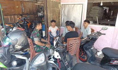 Melalui Komsos,Babinsa Kodim 0301/Pbr Ajak Generasi Muda Jauhi Narkoba dan Pergaulan Bebas