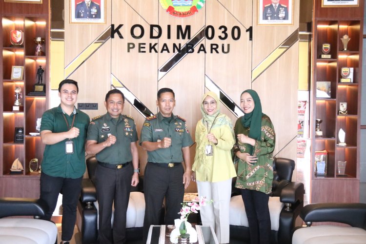 Perkuat Sinergi, Kodim 0301/Pekanbaru Terima Kunjungan RS Awal Bros A. Yani