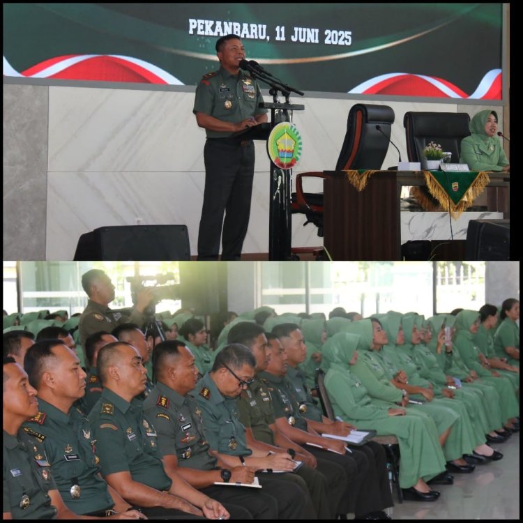 Kodim 0301/Pekanbaru Ikuti Arahan Danrem: Fokus pada Pencegahan Narkoba, Judi Online, dan Disersi