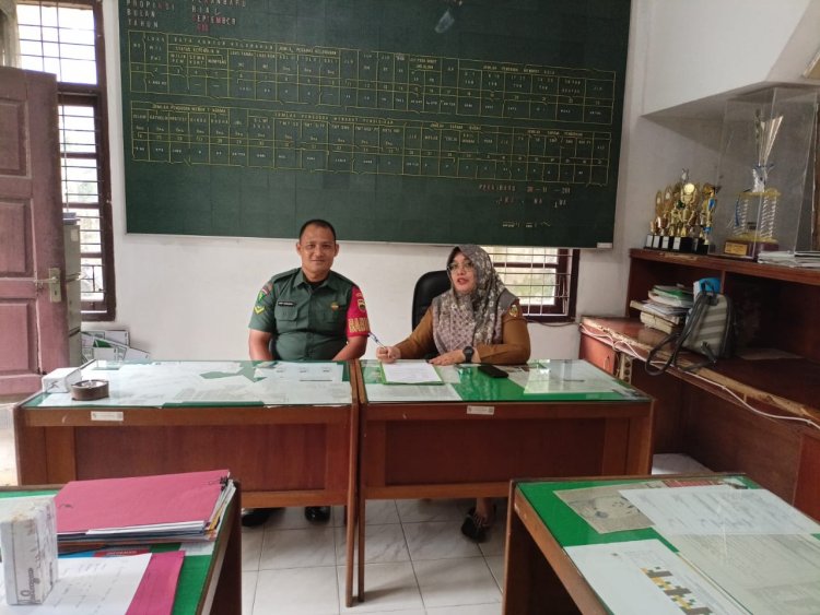 Babinsa Kodim 0301/Pbr Jalin Sinergitas Bersama Pemerintah Setempat